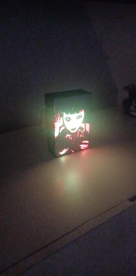 Gothic Girl LED light box – custom 3D printed – Lit Layer Creations